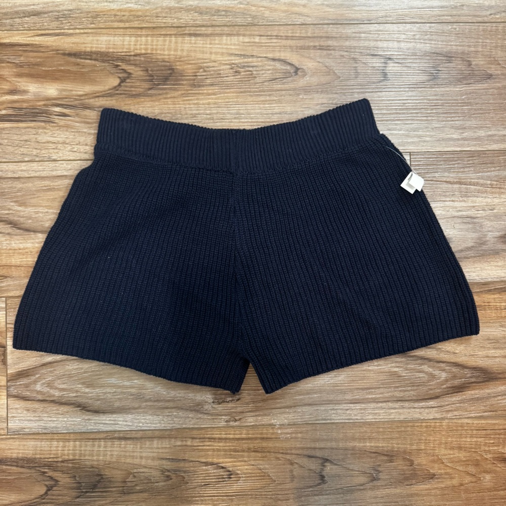 Women's Navy Knit Shorts